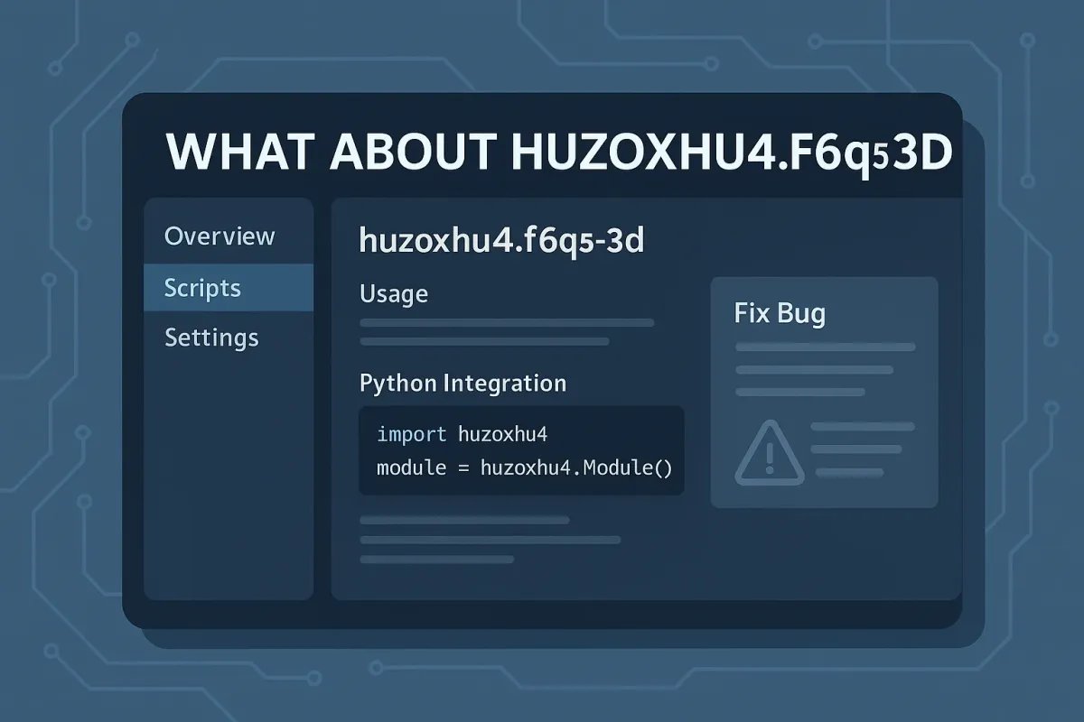 Huzoxhu4.f6q5-3d Explained: Causes, Fixes & Safety Guide