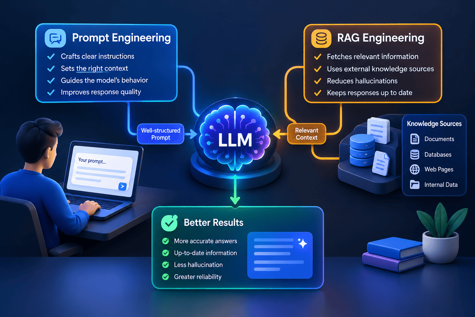 Building an LLM Application? Why Prompt Engineering and RAG Engineering Work Better Together